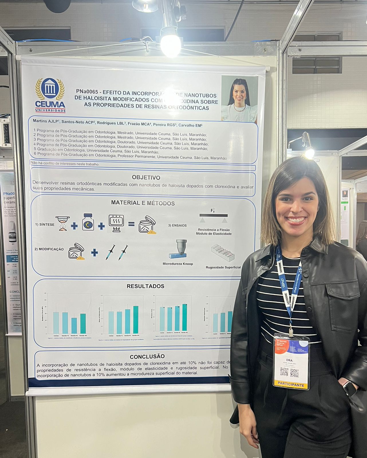 Apresentação de banner - Anna Júlia Leão SBPqO - 2024