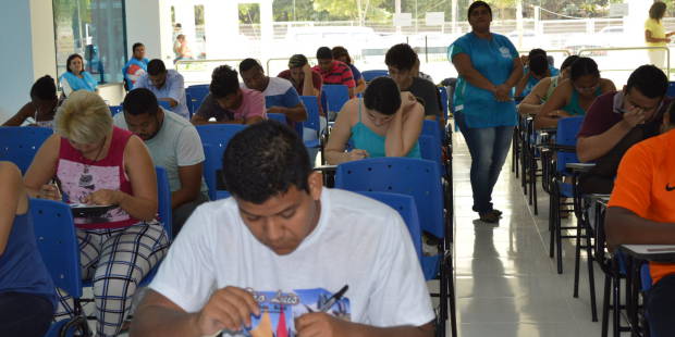 A prova transcorreu em clima de muita organização e tranquilidade.