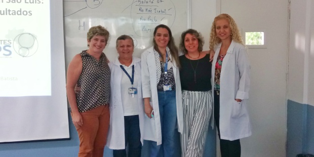 Profª Rosângela Fernandes e docentes do Curso de Enfermagem.